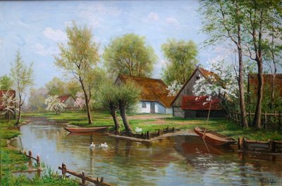 Canal in Spreewald in Spring by Bruno Moras